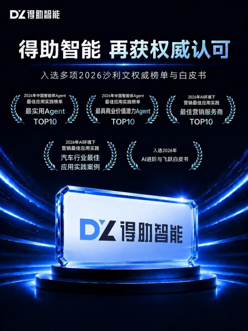 作为企业级AI落地最佳伙伴，得助智能入选沙利文多项榜单及最佳实践